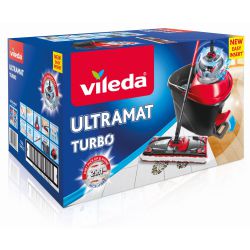 Vileda Ultramat Turbo Mop płaski + wiadro z systemem obrotowego sita