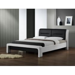 CASSANDRA 120 cm łóżko biało-czarny (3p 1szt)